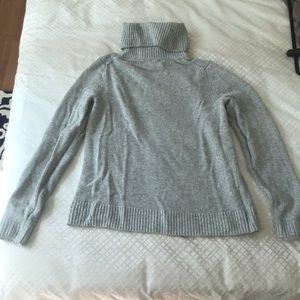 JCrew Gray Merino Wool Blend Turtleneck Sweater